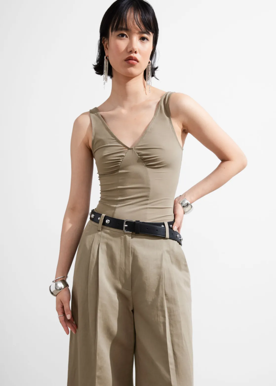 Slim V-Neck Top