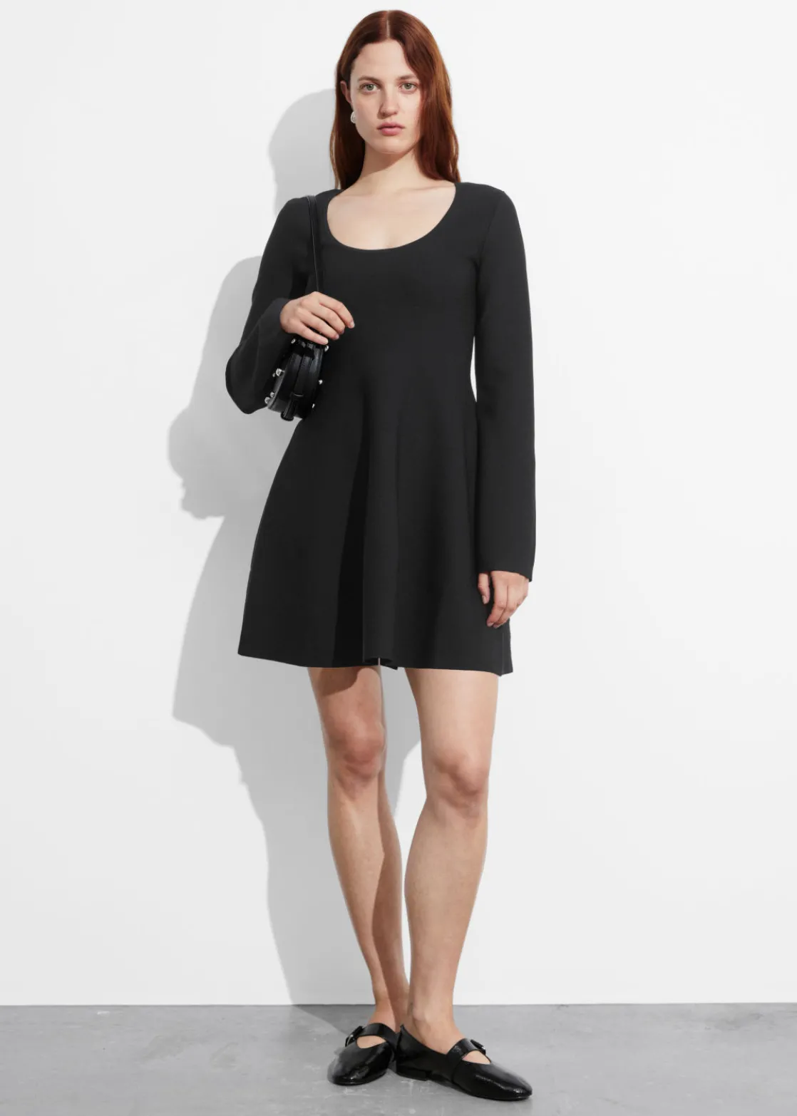 Knitted Peplum Mini Dress
