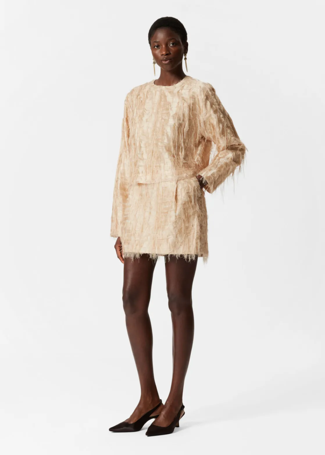 Frayed Mini Skirt