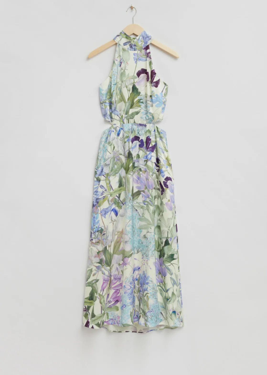Slim-Fit Halterneck Maxi Dress