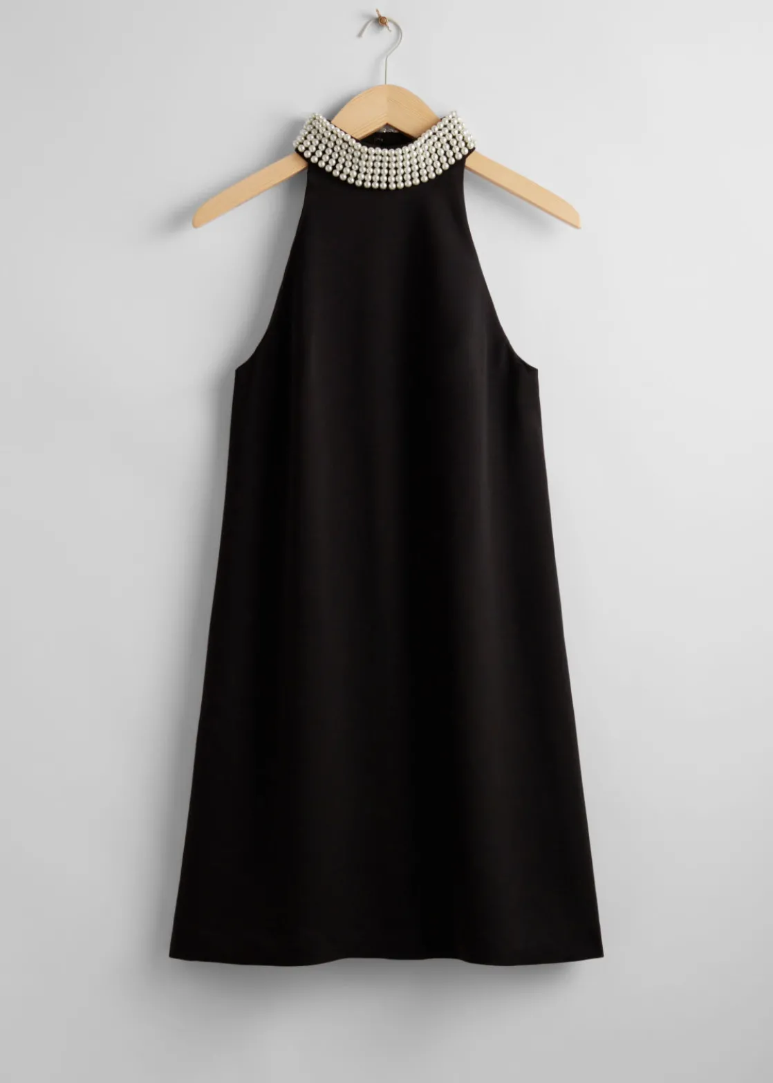 Pearl-Collar Mini Dress