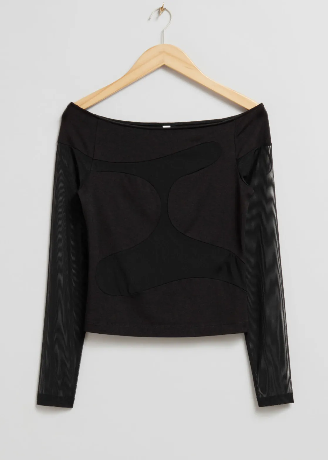 Off-Shoulder Mesh Top