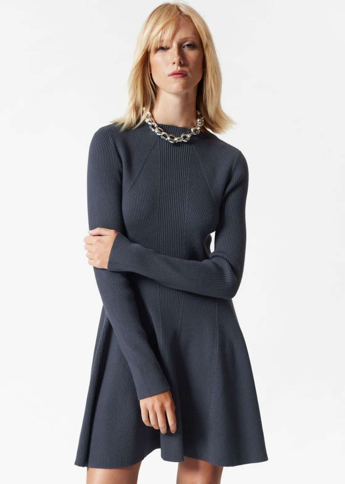 Rib Knit Mini Dress